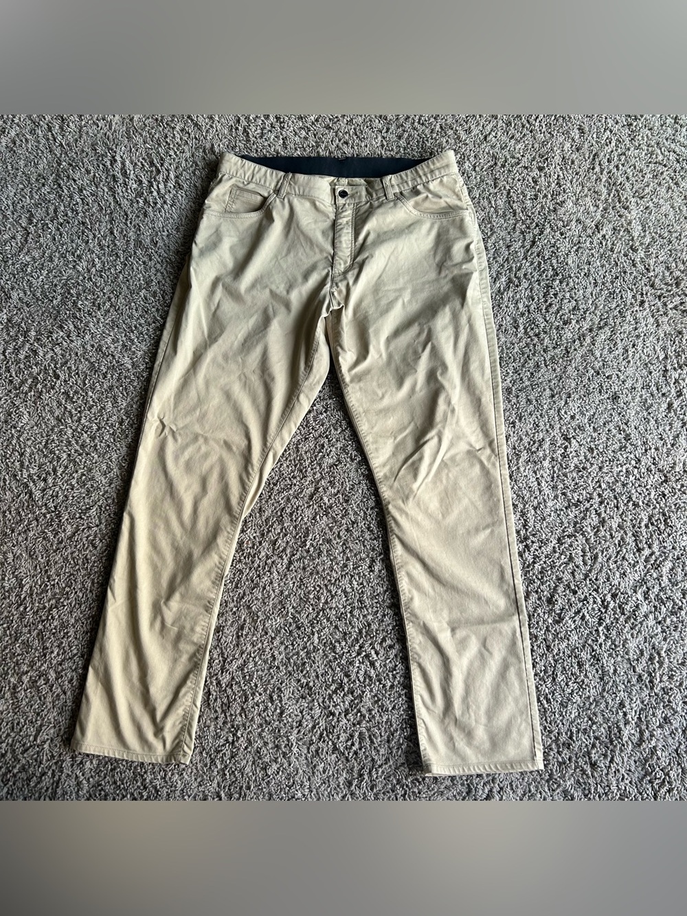 Nike Dri-Fit Golf Pants Mens 34x30 Khaki Active Performance 5 Pocket Slim Chino